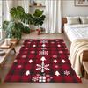 Alfombra Cuadrada Estampada Navideña Suave Antideslizante Para Dormitorio Regalo Navideño
