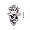 Unique Sparkling Pin Skull Clothing Jewelry with Artificial Crystal Skull Badge Suitable for Daily Wear Special Occasion