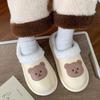 Labecong Bear Winter Waterproof Fur Slippers