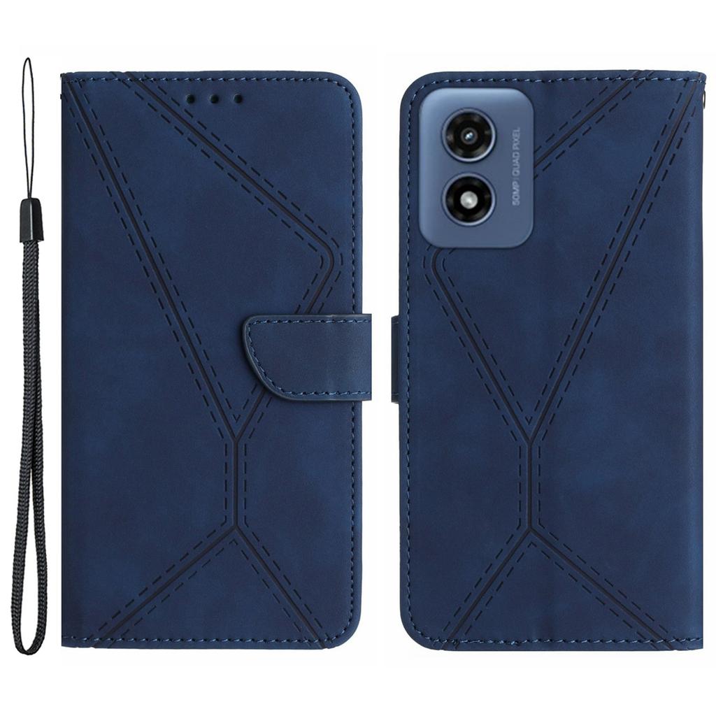 HT05 For Motorola Moto E14 4G/G04 4G/G04s 4G/G24 4G Case Leather Skin-Touch Phone Cover Wallet