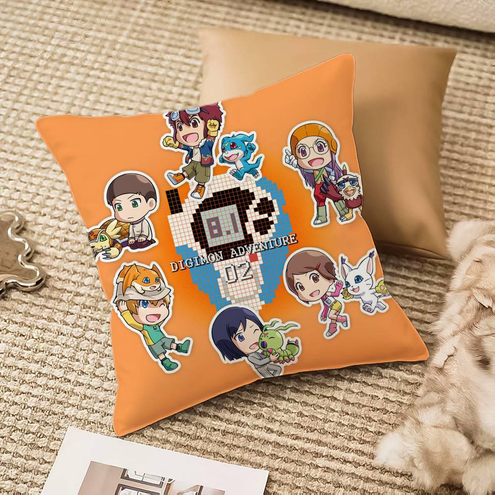Niedlicher D-Digimon Adventure Kissenbezug Hausstaubmilbenabweisend Unsichtbarer Reißverschluss Sofa Bett