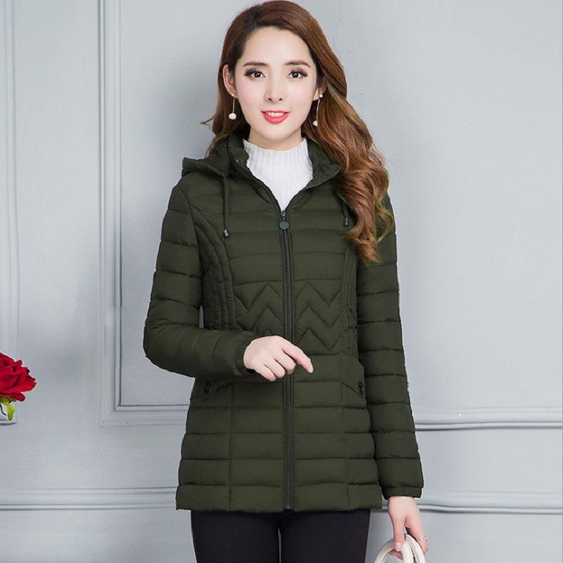 Winter Korean Version of Cotton-padded Clothes Women's Short Slim and Thin Down Cotton-padded Clothes Large Size Light Cotton-padded Jacket