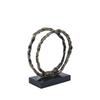 Modern Minimalist Geometric Double Ring Metal Sculpture Decor Living Room TV Cabinet Bookshelf Desktop Sample