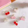 10PCS Cherry Themed Hair Claw Clip Fashionable Acrylic Claw Clip for Girls and Women Fruit Theme Braid Clip for Kids
