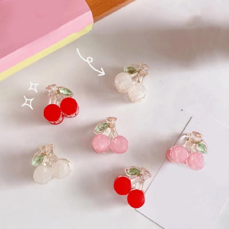 10PCS Cherry Themed Hair Claw Clip Fashionable Acrylic Claw Clip for Girls and Women Fruit Theme Braid Clip for Kids