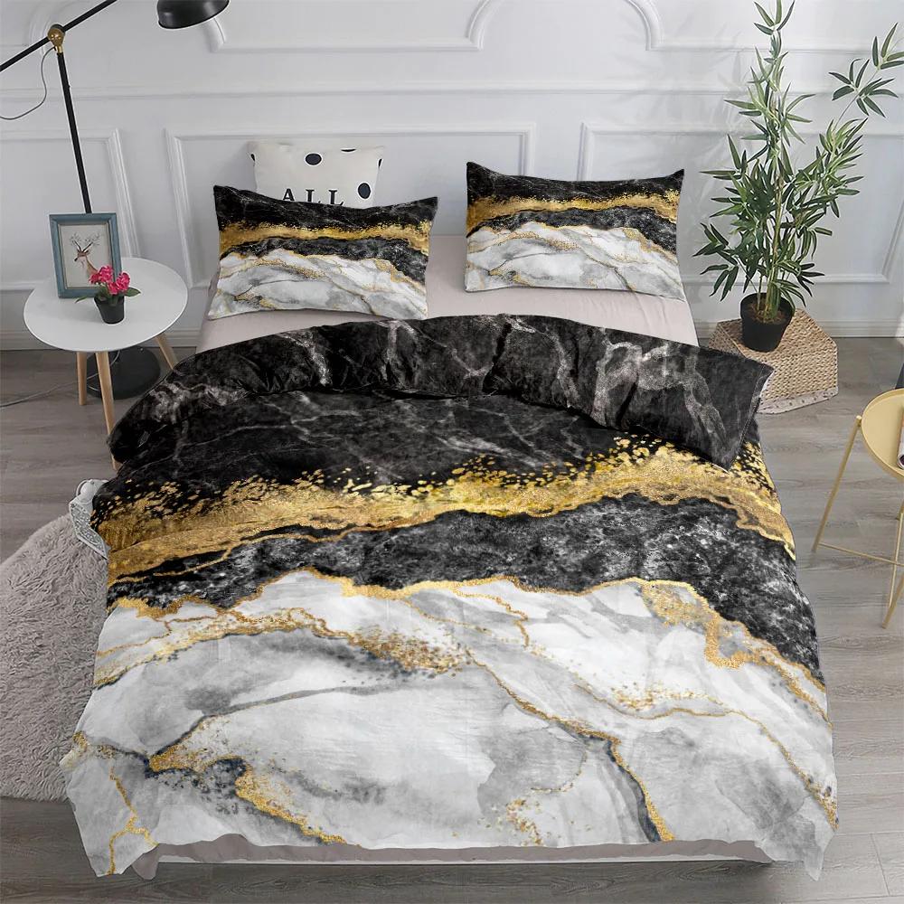

Glittering Stone Texture Duvet Cover Set King Queen Double Full Twin Single Size Soft Bed Linen 140x200cm