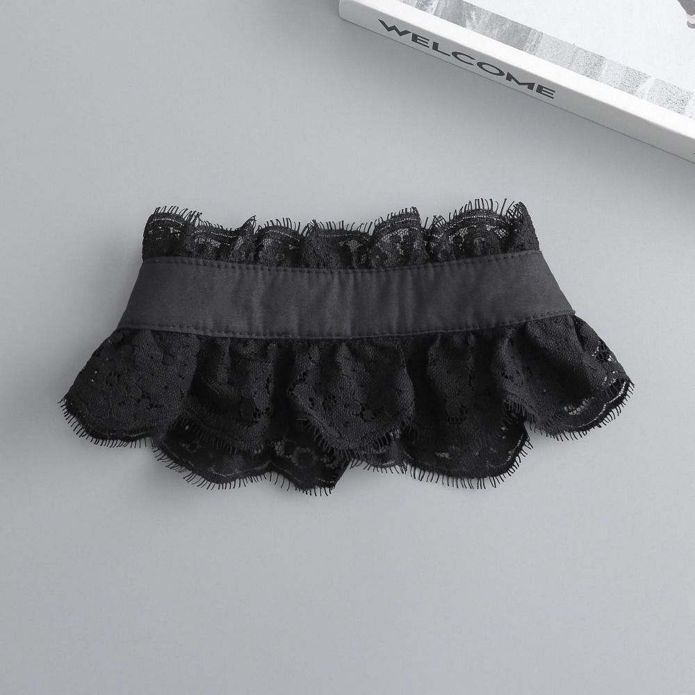 Sweet Fake Lace Collar Exquisite Lace Neckline Simple Detachable Lapel Collar  Women/girls