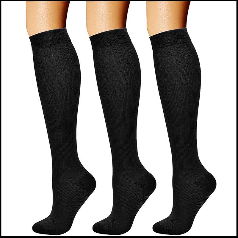 Compression Knee-high Socks Set for Running and Sports - Graduated Support, Multiple Pairs (3/4/6/8)