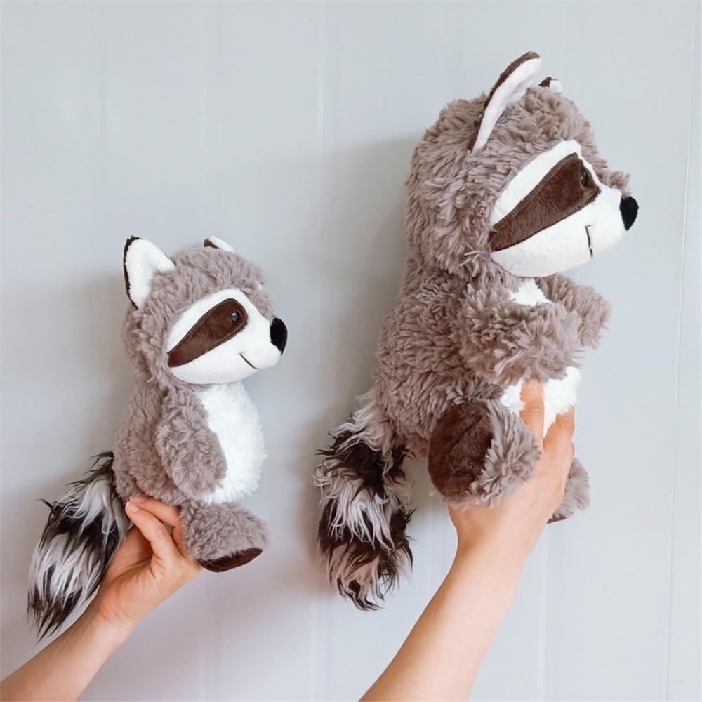 Gray Raccoon Plush Toy Lovely Raccoon Cute Soft Stuffed Animals Doll Pillow for Girls Children Kids Baby Birthday Gift