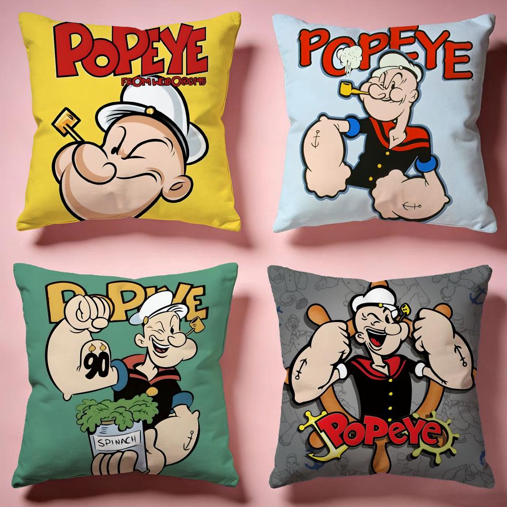 Stylish PPopeye the Sailorful Cushion Cover Comfortable Durable Pillow Cover MultiScene for Home Office Car Sofa