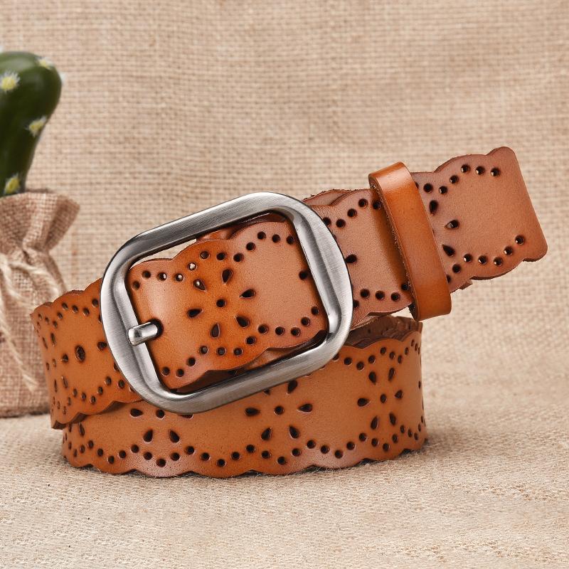 Hollow needle buckle women's belt - casual belt for jeans