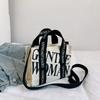 Simple and Personalized Letter Printed Handheld Canvas Bag New Style Casual Shoulder Bag