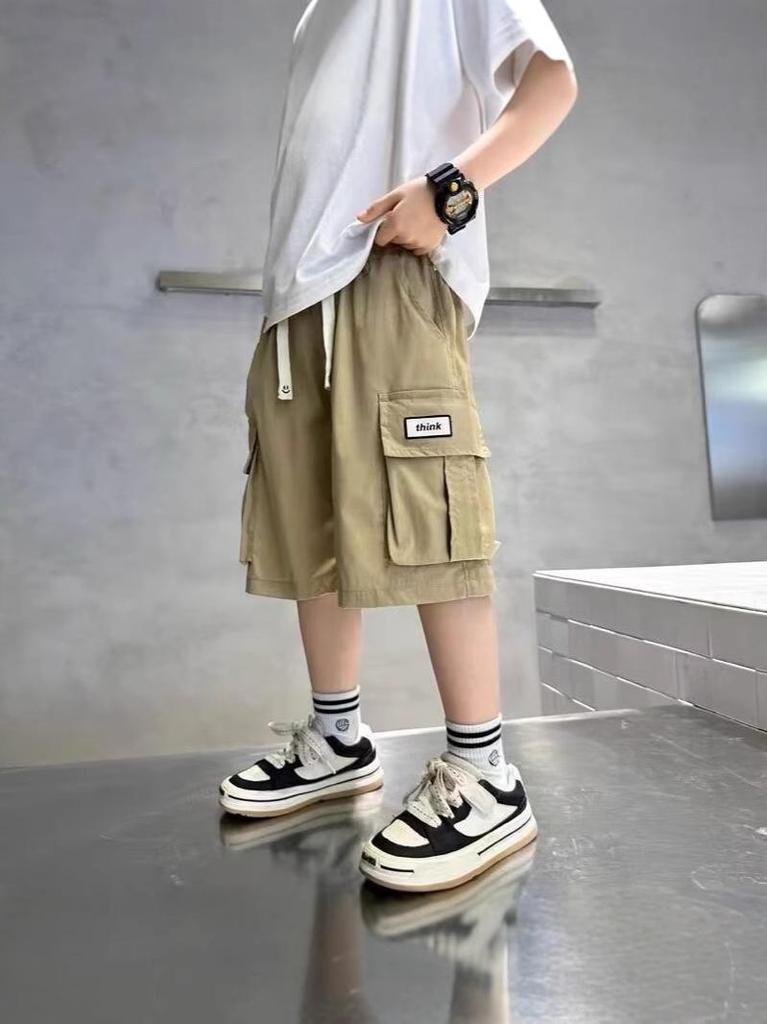 Boys' Summer Cargo Shorts, Lightweight Mid-Length 2025