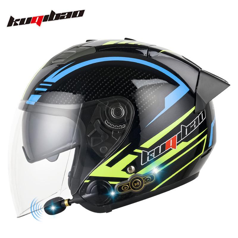 Cool Ride Bao Lightweight Bluetooth Motorcycle Helmet with Double Visor, 3C Certification, Long Battery Life, and Excellent Sound Quality