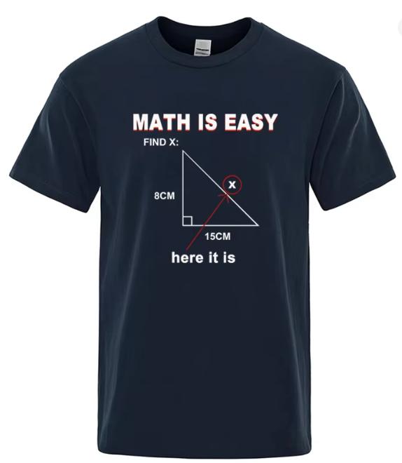Unisexs HighQuality Casual Fun Math Pattern Loose RoundNeck TShirt Unisexs ShortSleeved TShirt Unisexs Shirt