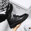 Suit leather shoes men's British business formal men's shoes student height increase casual soft sole waterproof black big head shoes