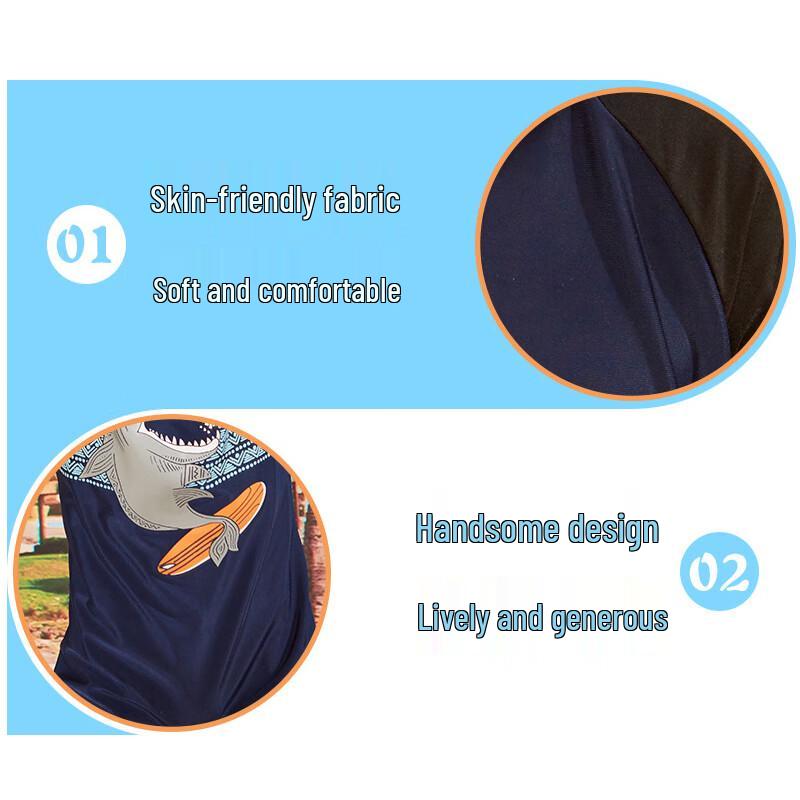 Phibee Boys' Cartoon Short Sleeve One-Piece Swimsuit