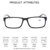 Rectangle Reading Glasses Blue Light Blocking Readers for Women Men Anti Glare Filter Lightweight Eyeglasses