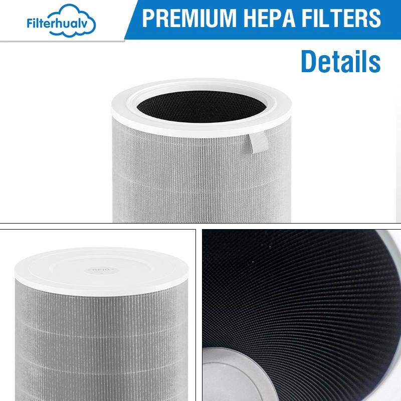 For Xiaomi Air Purifier 3H 2 2C 2H 2S 3 3S 3C Filter Activated Carbon Net H13 HEPA 3 In 1 Filter Xiaomi Air Purifier 3H3C Filter