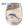 Decorative Coastal Style Water Cup Octopus Glass Tumbler, Ocean Whales Seahorses Crabs Jellyfish Cocktail for Home Nautical Theme Bar Accessories Bar,