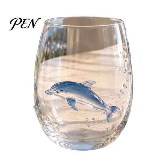 Decorative Coastal Style Water Cup Octopus Glass Tumbler, Ocean Whales Seahorses Crabs Jellyfish Cocktail for Home Nautical Theme Bar Accessories Bar,
