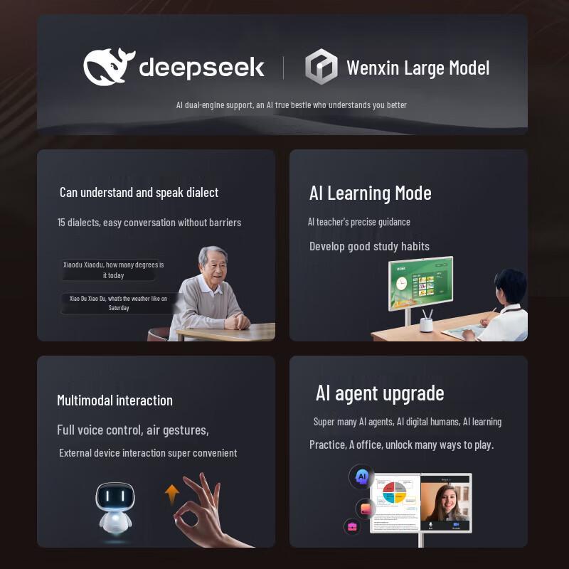 Xiaodu Tiantian Monitor Inteligente Giratório 4K de 27 polegadas com IA