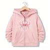 Streetwear Zipper Hoodie Casual Spider Letter Hoodies Jackets Boys Girls Y2k Zip Up Sweatshirt Spring Autumn Hoodies