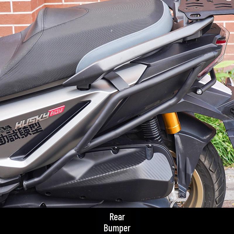 Suits Sym Husky 300: Bumper Guard, Anti-Fall Bar, Rear and Tail Rack, Backrest Mod Accessories