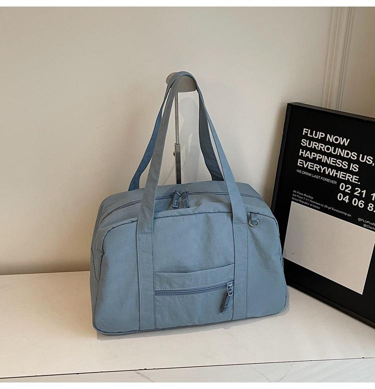School bag niche light travel bag large capacity leisure Korean fitness bag solid color versatile backpack simple commuter tote bag