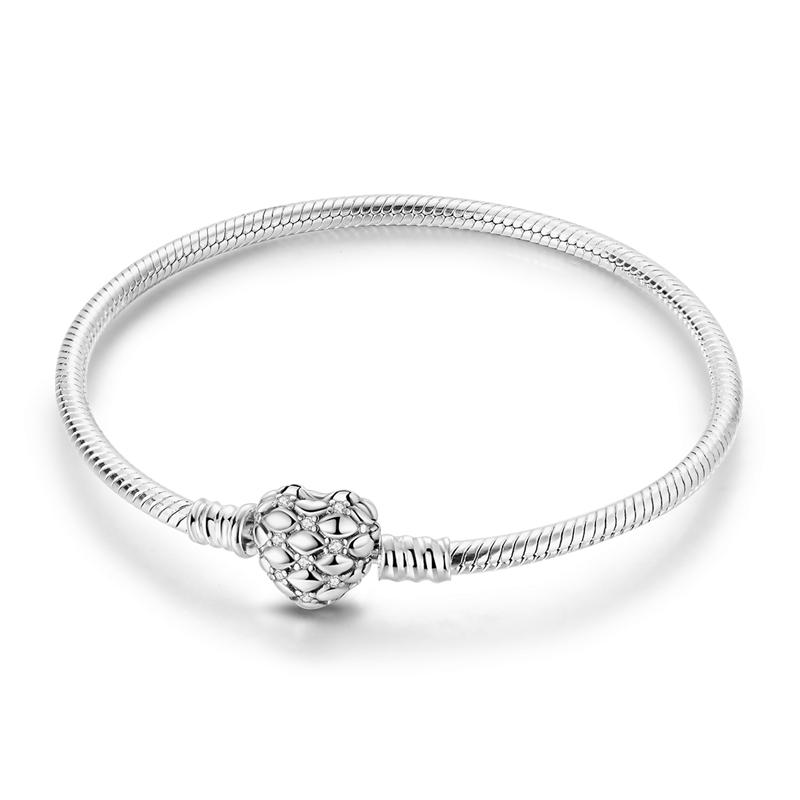 925 Silver Clover Butterfly Snowflake Bracelet Bracelet Fit Original Charm Bead DIY Design Jewelry Women
