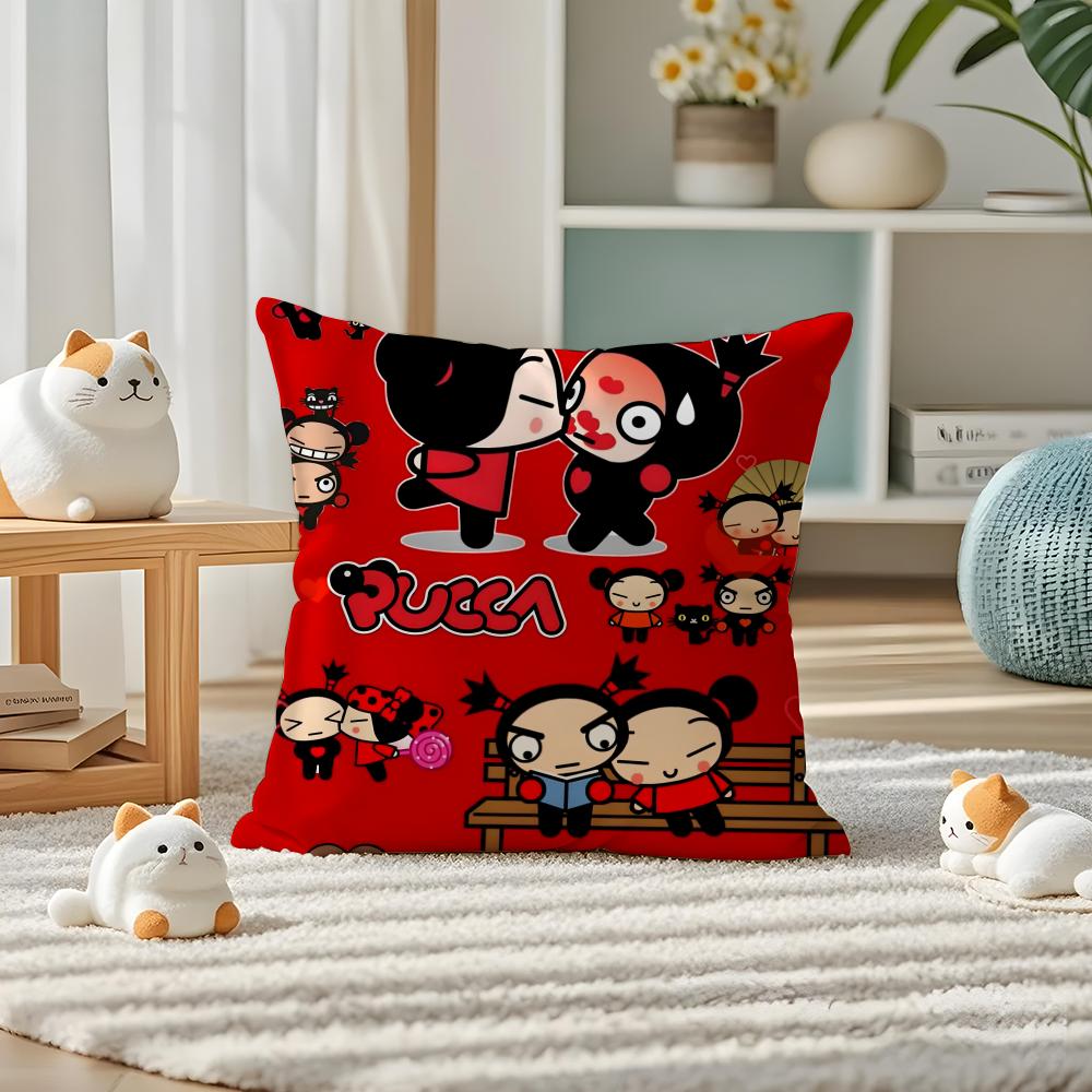 European PPuccas Pillow Case Silky elegant Comfort Sofa Bed Invisible zipper