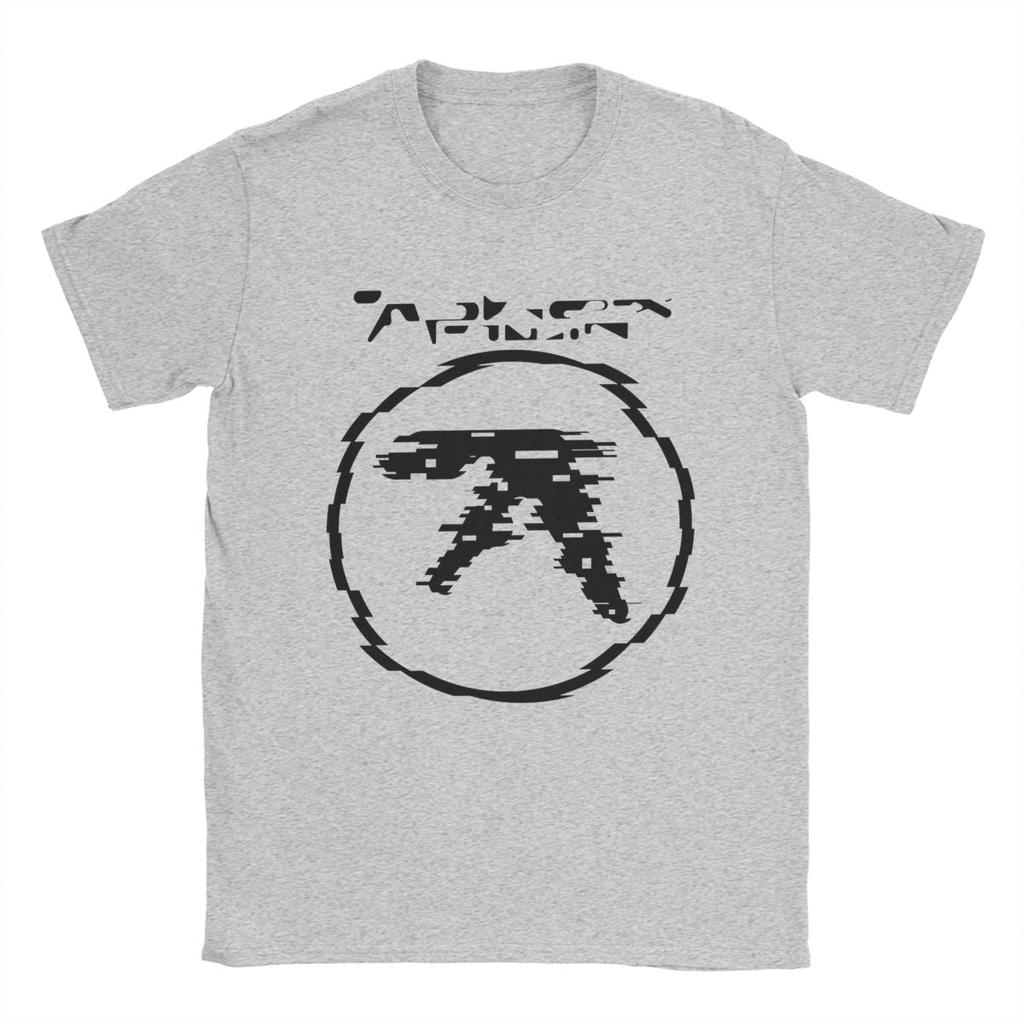 Aphex Twin Logo T Shirts Men Cotton Funny T-Shirt Round Neck Tee Shirt Short Sleeve Clothing Graphic Printed