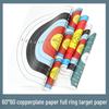 60x60cm Full Ring Archery Target Paper for Bow, Arrow & Darts - Thick, Color-Printed Coated Surface for Competition & Practice