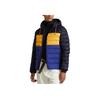 Polo Color Block Hooded Loose Fit Zip Long Sleeve Jacket Men Jackets Blue 710877582-002