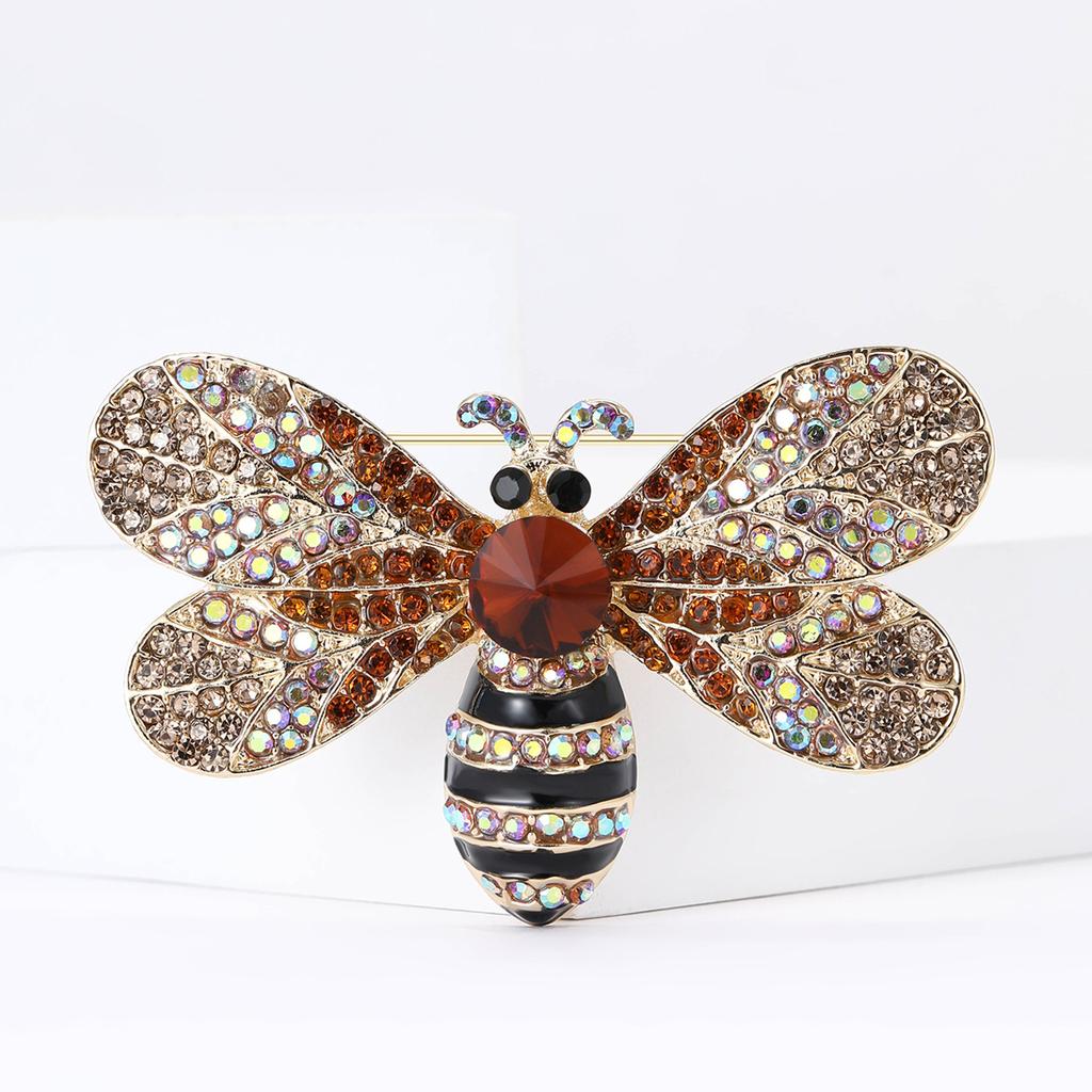 Atmospheric Luxury Alloy Rhinestone Bee Brooch Retro Versatile Men'S And Women'S Suit Cardigan Corsage Jewelry Pin
