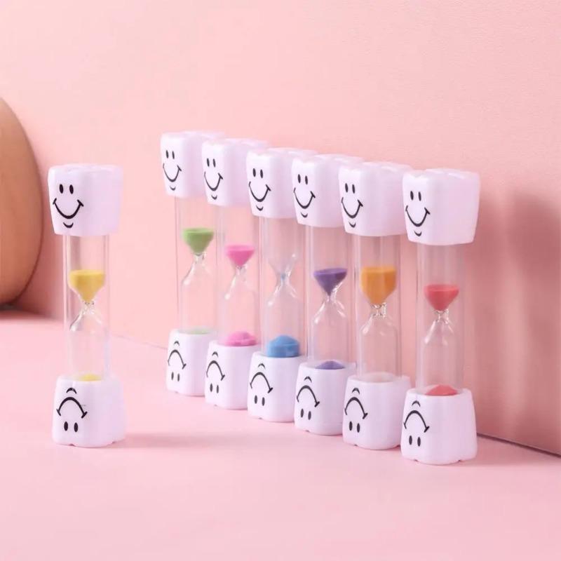 2 Minutes Smiling Face Tooth Brushing Hourglass Creative Sand Clock Toothbrush Timer Desktop Ornament For Children Kids Gifts
