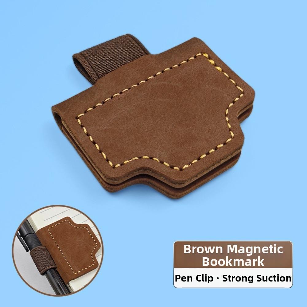 Magnetic Buckle Magnetic Leather Bookmark Multifunctional Magnetic Page Clips For Bookworm