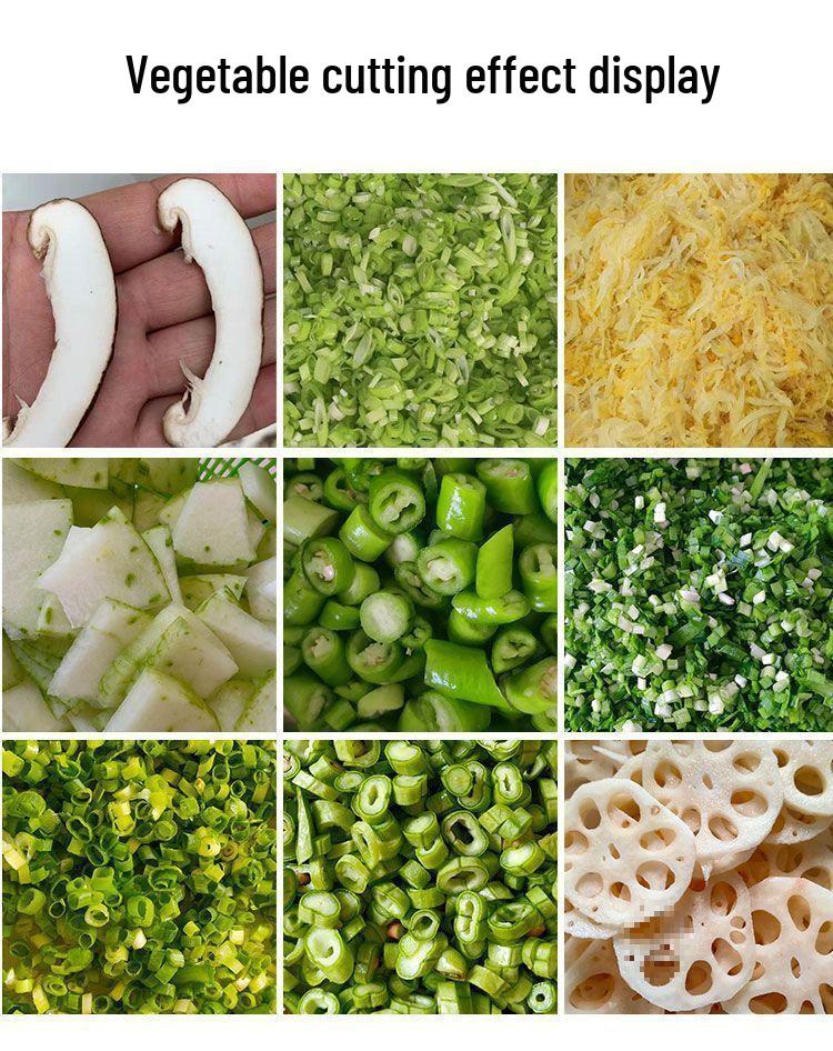 Commercial Multifunctional Vegetable Cutter: Automatic Chopping and Slicing for Chives, Scallions, Radishes, and More