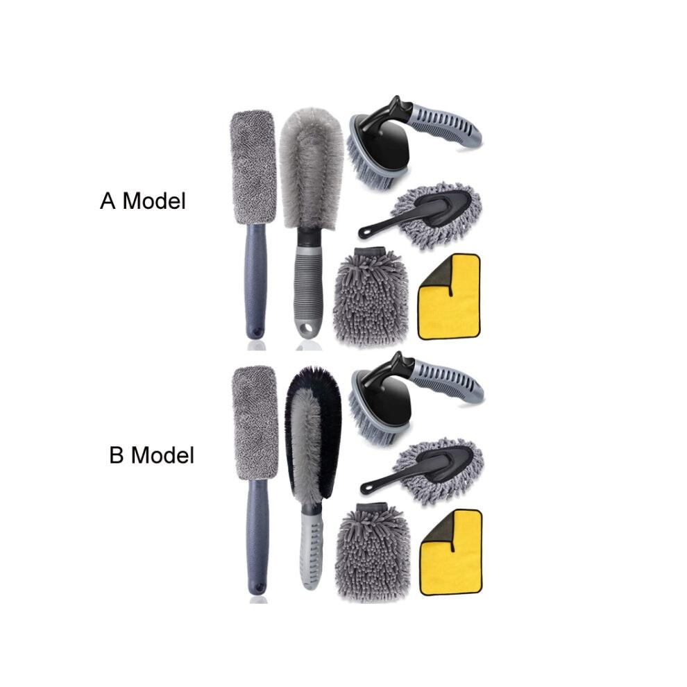6pcs/Set Gloves Dusting Tire Brush Car Cleaning Brush Set(B Model)