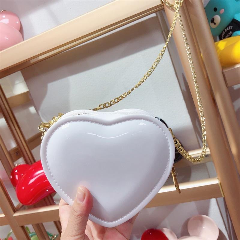 Little Fairy Peach Heart Change Bag Fashionable And Cute Mini Bag Mouth Red Envelope Children'S Bag Love Jelly Bag