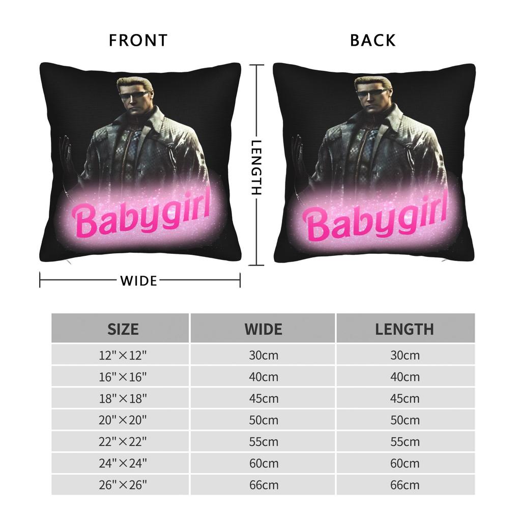 Decorative Pillow Covers Albert Wesker Merch Home Pillow Case Cover Square Multi Size