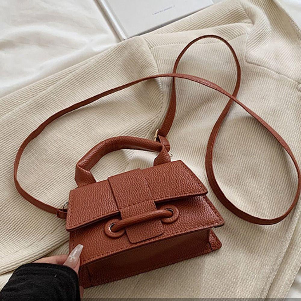 Solid Color Mini Coin Purse Handbag Women's Shoulder Bag Casual Chic Crossbody Bag  Women