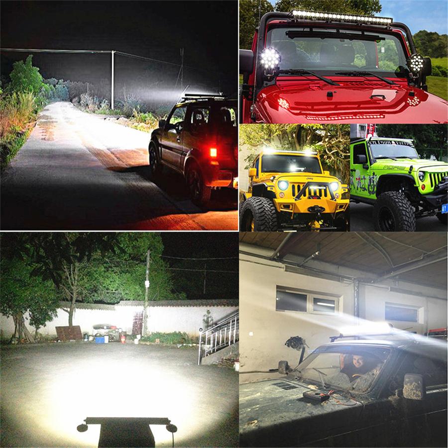 7inch Single Row slim 4D LENS Led Offroad Light Bar Fog Driving Fit For ATV SUV TRUCK BOAT 4WD 4X4 Pickup Cars
