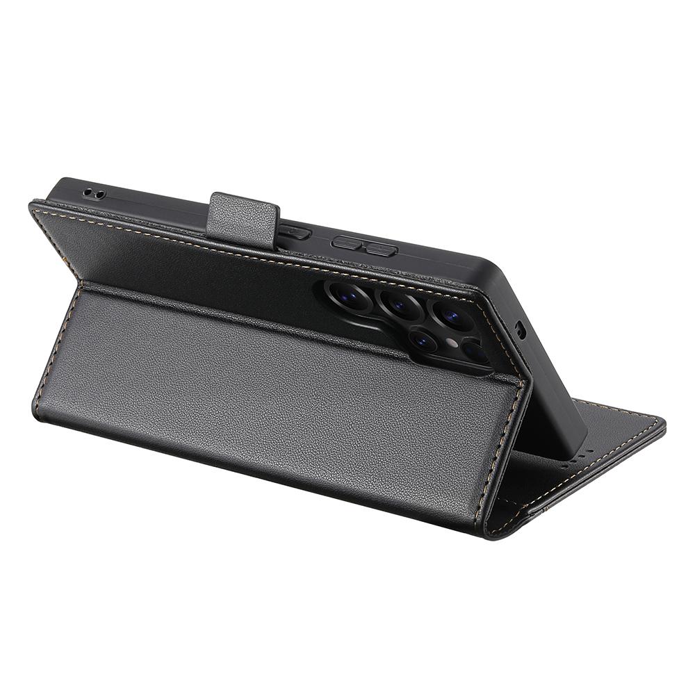 N.BEKUS P3 For Samsung Galaxy S25 Ultra Case RFID Blocking Wallet Stand PU Leather Flip Phone Cover