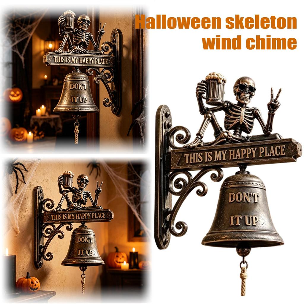 Halloween Skeleton Wind Chimes for Outdoor Decor House Garden Party
