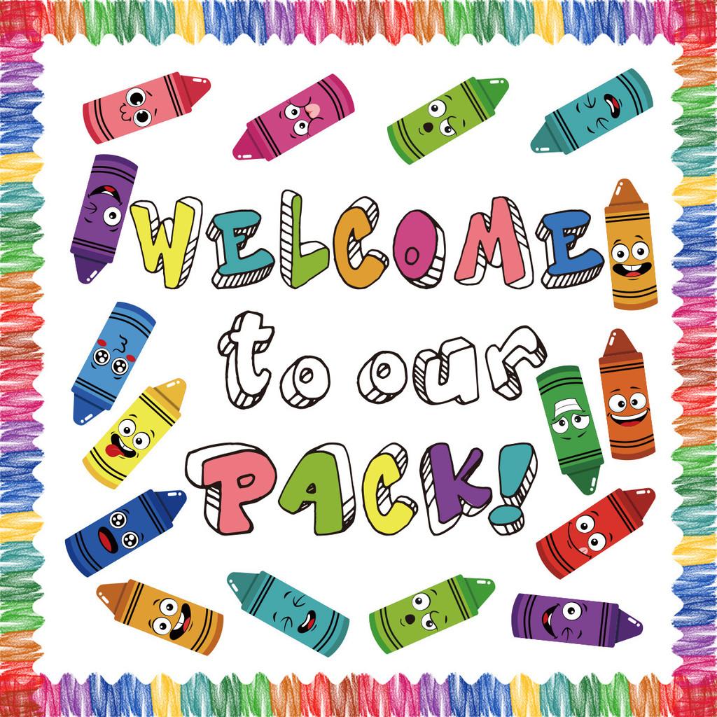 School To Back Season Theme Colorful Crayon Pattern Decorative Card Stickers