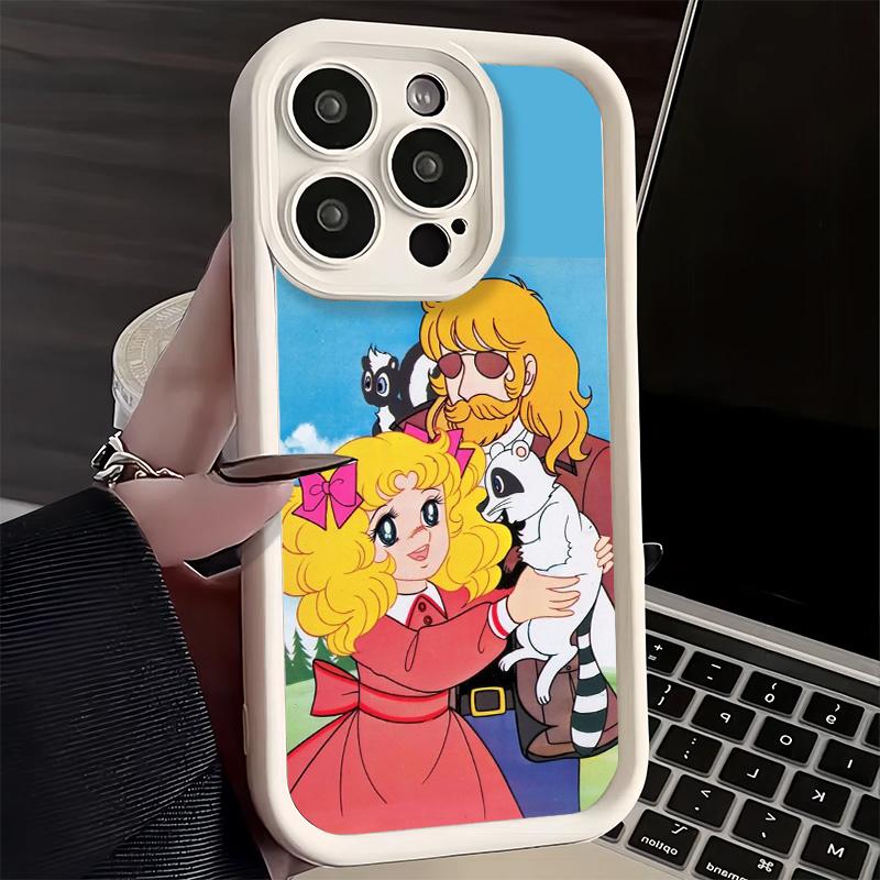 Phone Case for iPhone 17 Air 16E 15 16 Pro Max Candy 90s Cartoon Cover 14 Plus 13 12 Mini Soft Shell Silicone Fundas