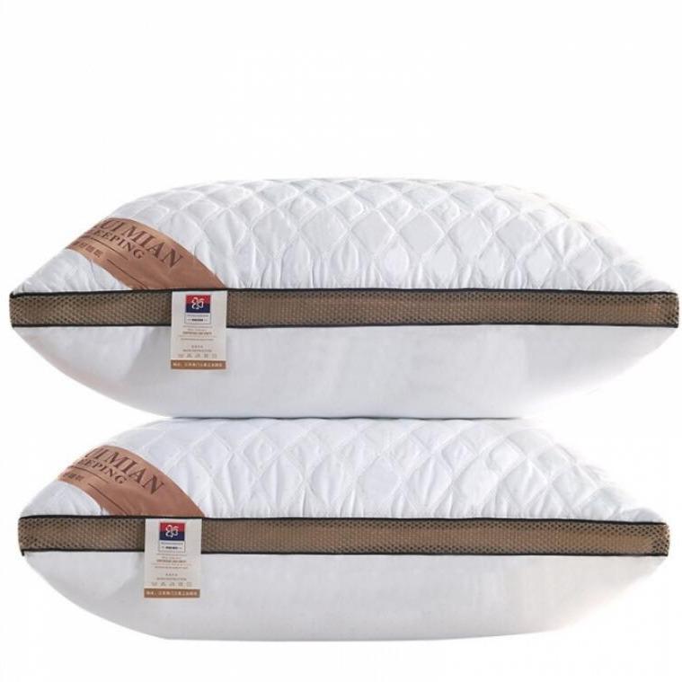 Hotel Quality High and Low Pillows - Durable, Neck Supportive Pillow Inserts for Home, Dormitory, or B&B Use