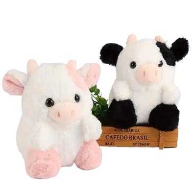 20cm/7.87in Kawaii Strawberry Cow Soft Stuffed Plushie Doll Animal Cow Toy Children's Christmas Birthday Gift Bedroom Sofa Decor