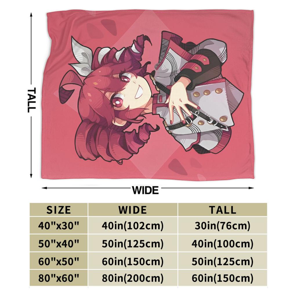 Cute Kasane Teto Flannel Blankets Cute Manga Novelty Throw Blankets for Home 200x150cm Rug Piece